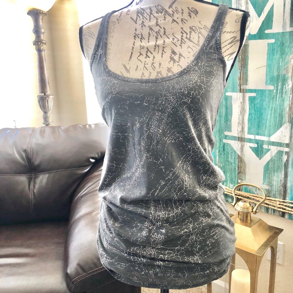 Helmut Lang Grey Crackle Tank! - image 1